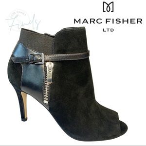 Marc Fisher - Black Suede Stiletto Booties - Sz: 6